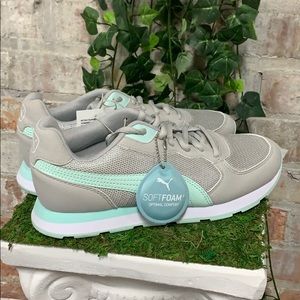 Puma Gray and Mint Women's Sneakers